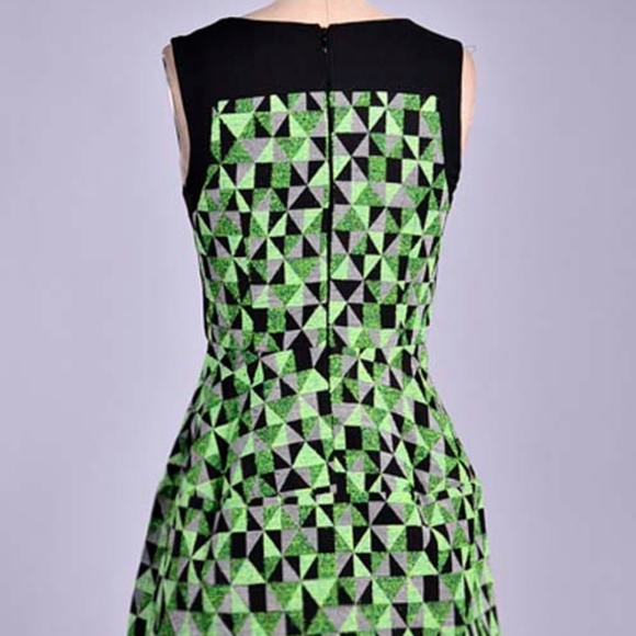 Geometric A-Line Dress - Picture 4 of 4